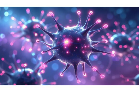 A Close Up of a Virus: A High-Resolution Background for Creative Workflows