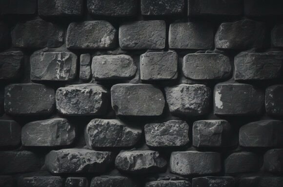 A Close Up of a Wall of Rocks Texture