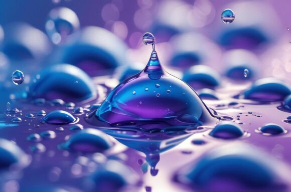 A Close Up of Water Drops