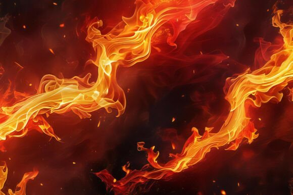 A Fire Flames in the Sky