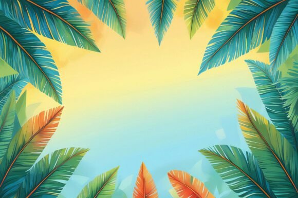A Frame of Colorful Leaves