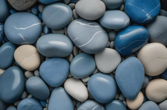A Group of Blue and White Rocks Texture