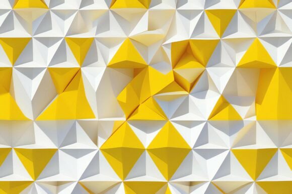 A White and Yellow Triangle Shapes