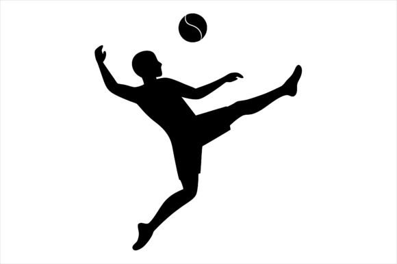 Football Bicycle Kick Silhouette Bundle: A Creative Asset for Designers and Enthusiasts