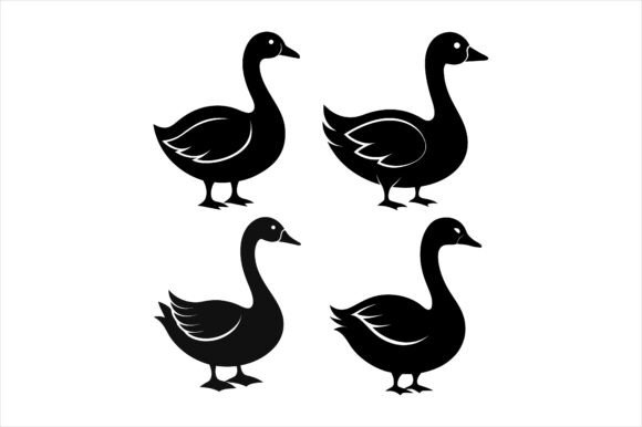 Geese Silhouette Vector Icon Bundle: A Creative Resource for Designers and Businesses