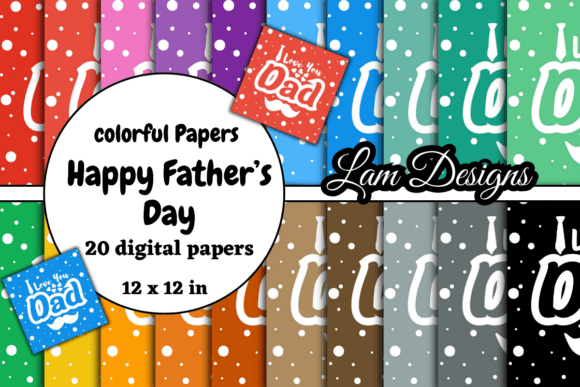 Happy Father's Day Digital Papers: A Versatile Creative Resource