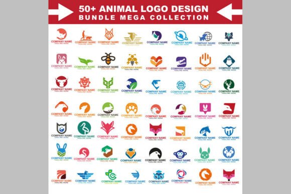 Mega Animal Logo Bundle-50 Design