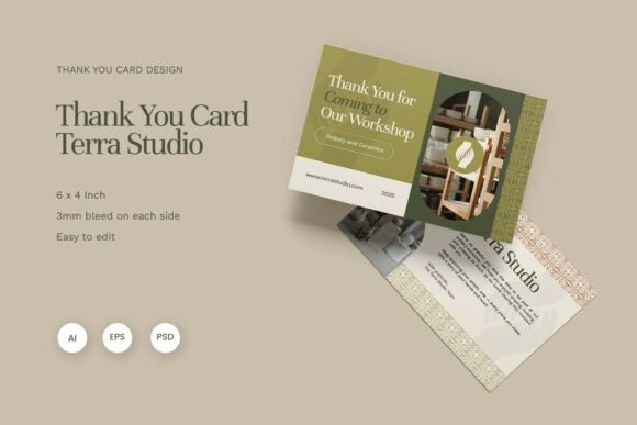 Terra Studio - Thank You Card: A Versatile Solution for Professional Print Design