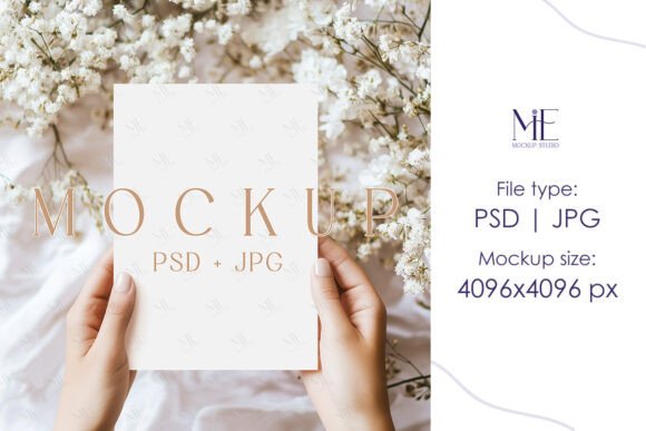 Wedding Invitation Mockup, Baptism Card